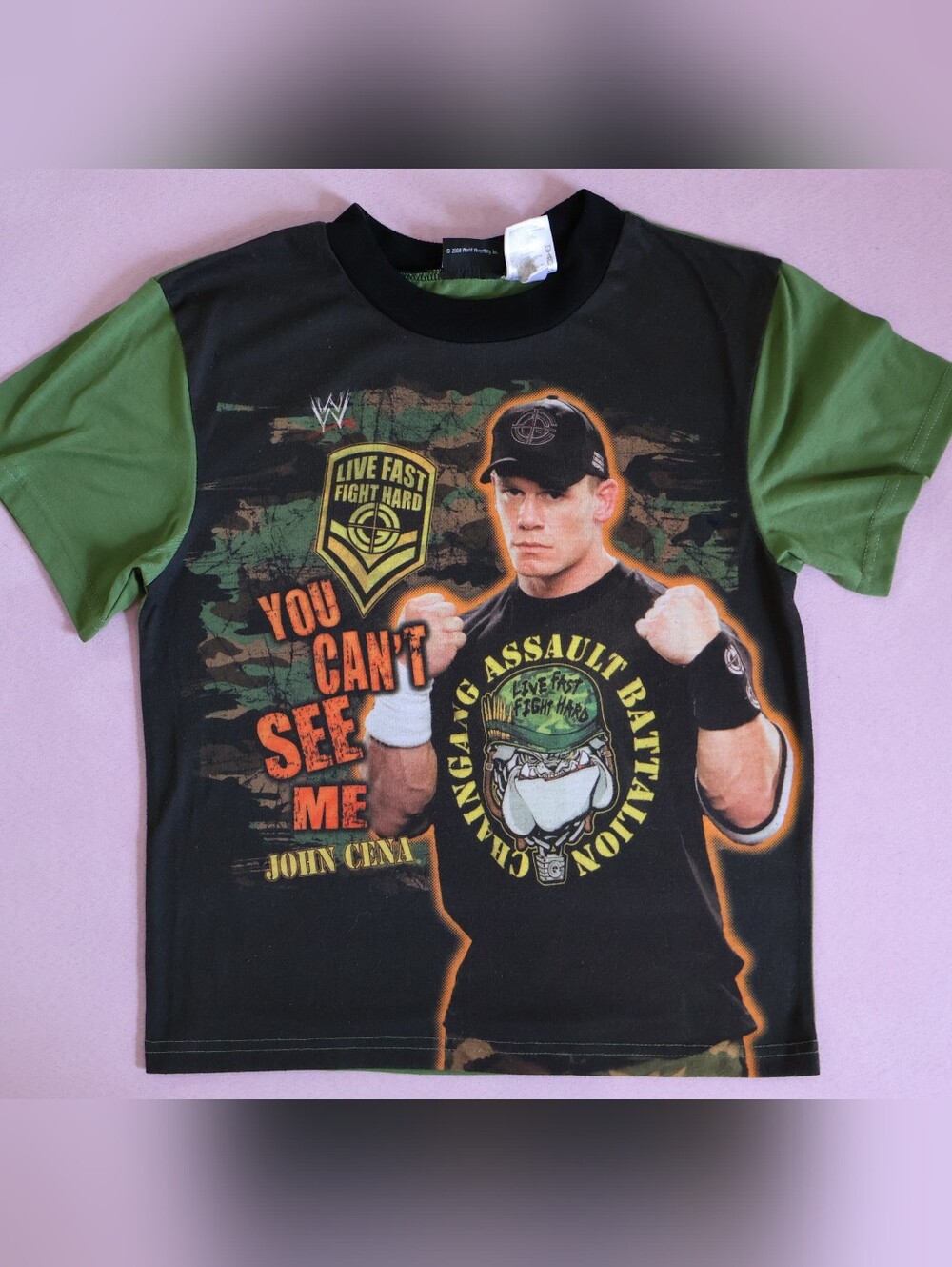 2008 World Wrestling You Can’t See Me John Cena Boys 10/12 Graphic Pajama Tee
